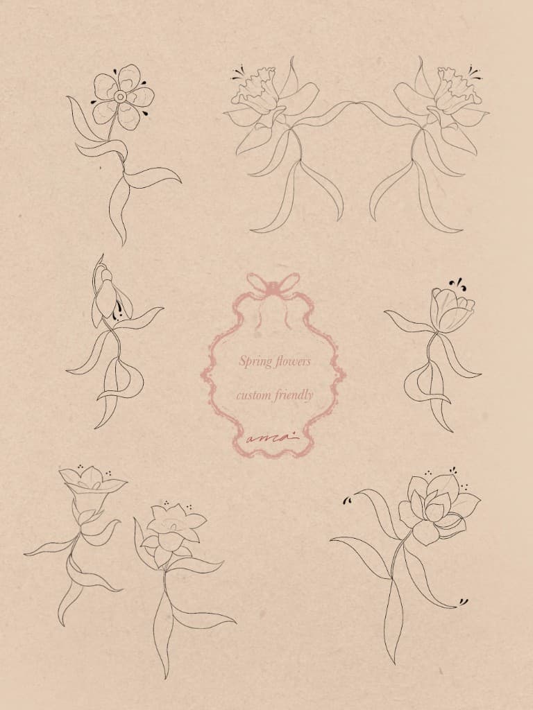 Pre-drawn design