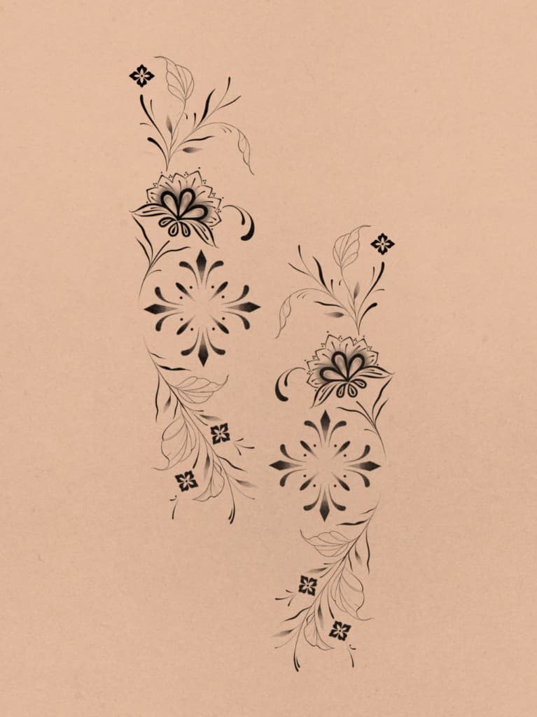 Pre-drawn design