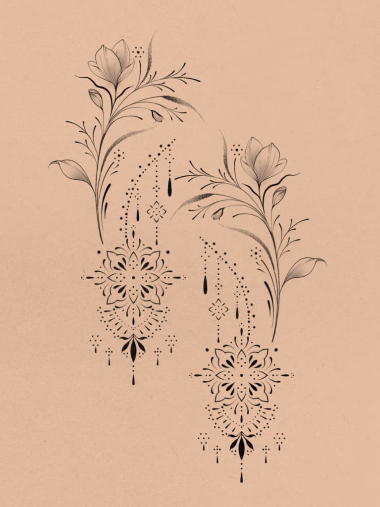 Pre-drawn design