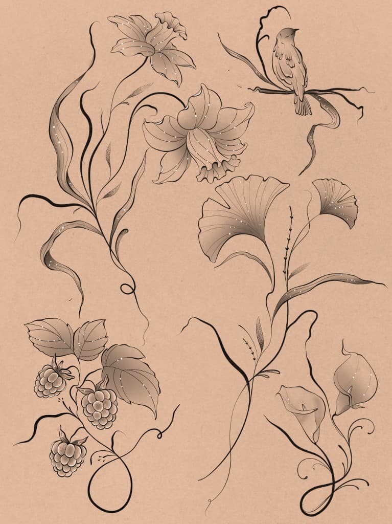 Pre-drawn design