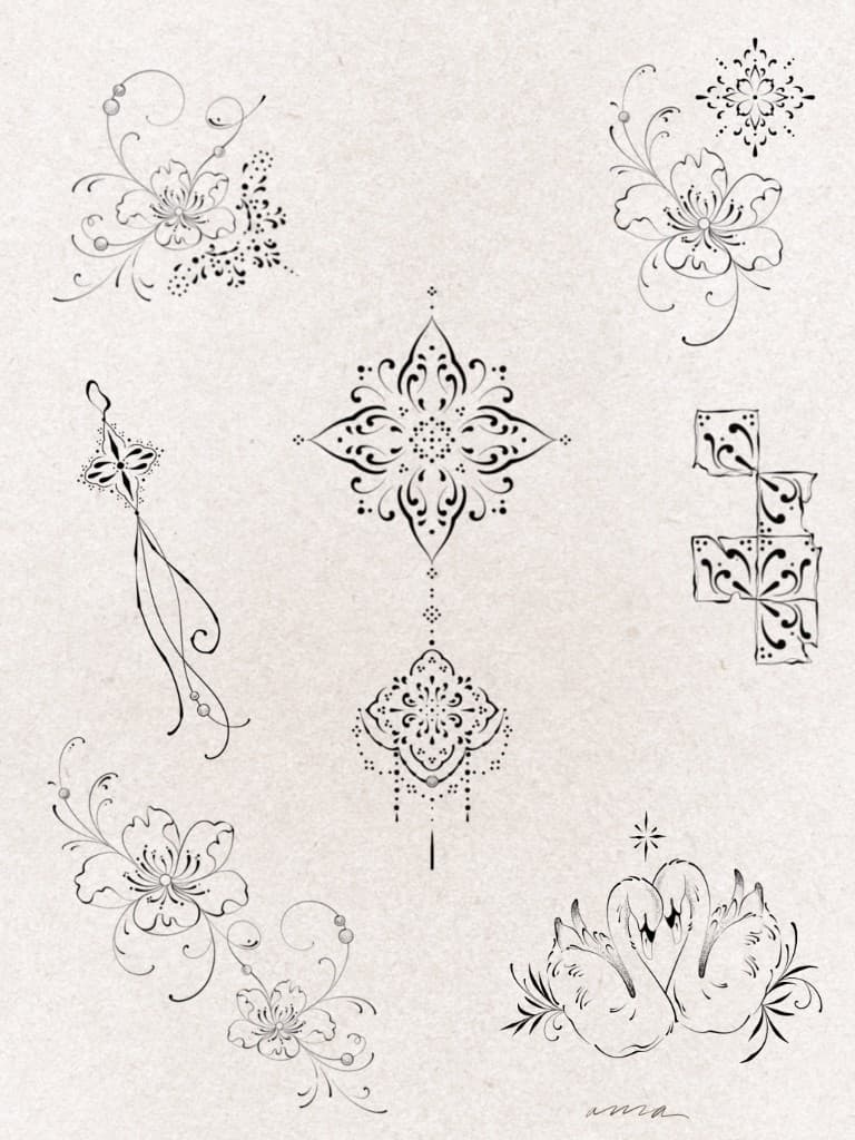 Pre-drawn design