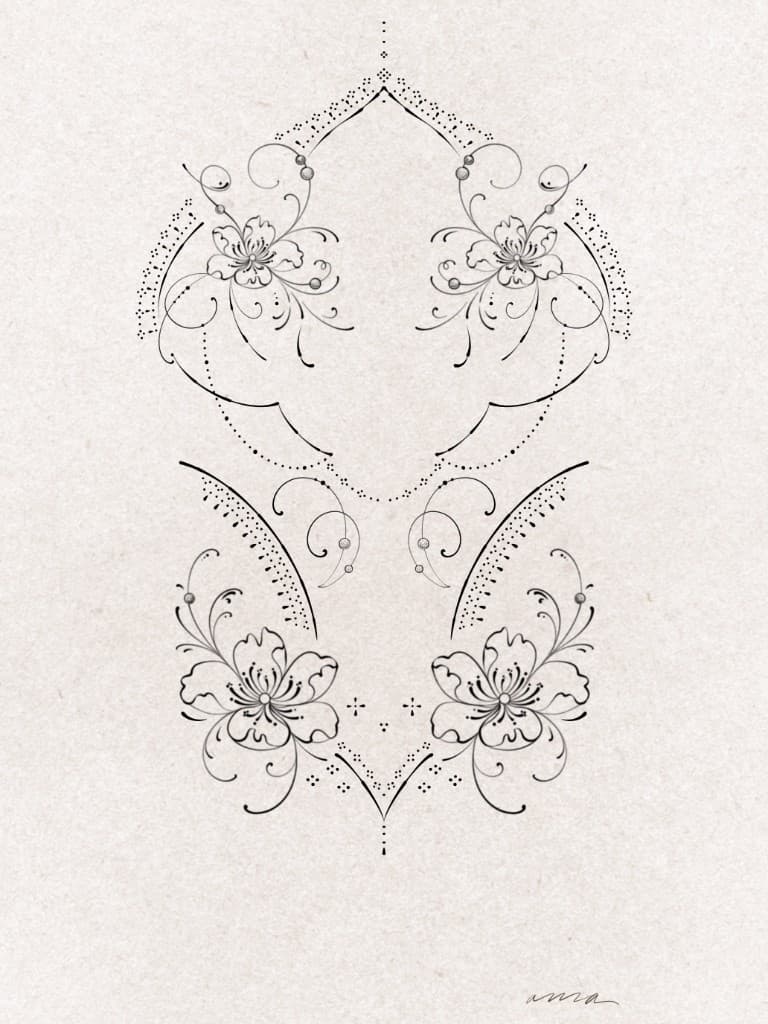 Pre-drawn design