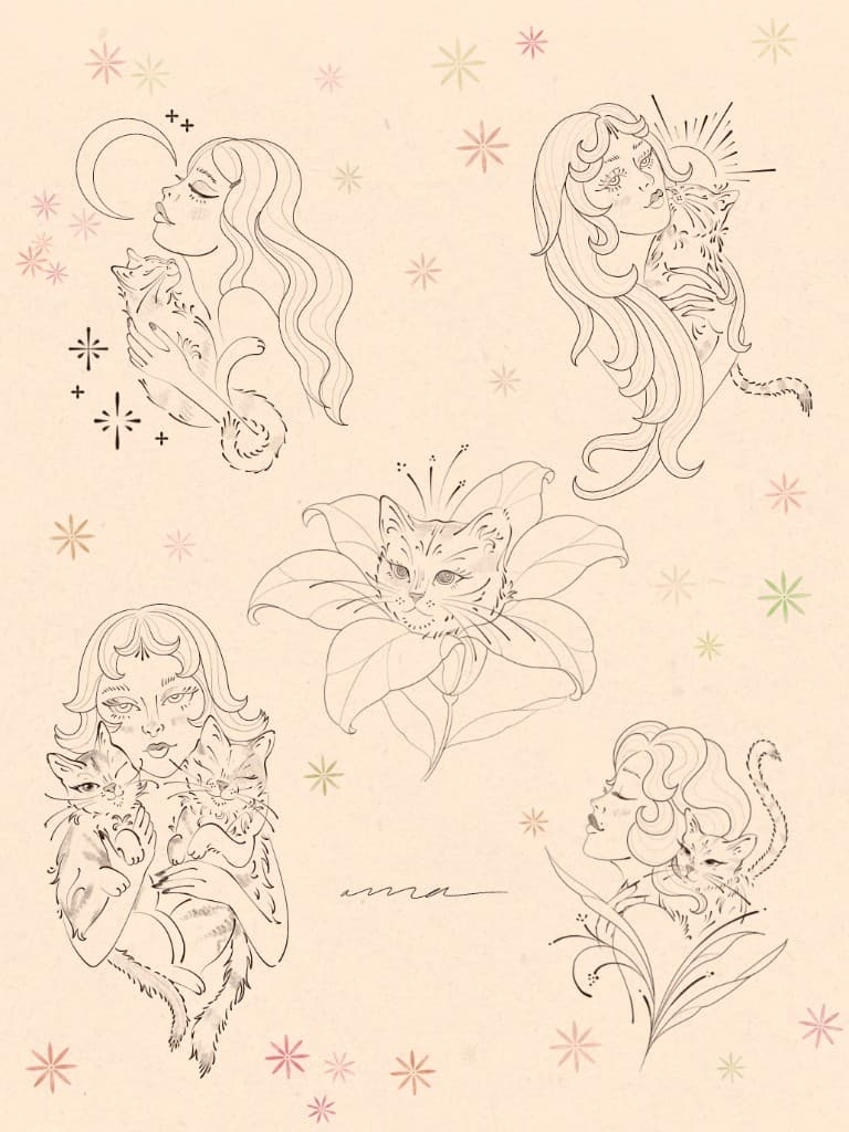 Pre-drawn design